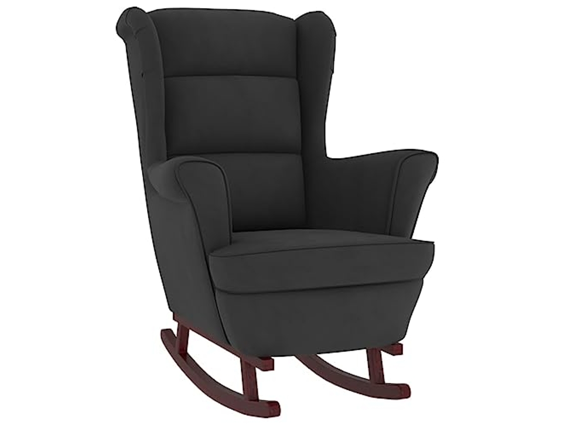 Rocking Chair, Rocking Chairs Vidaxl Preto Veludo