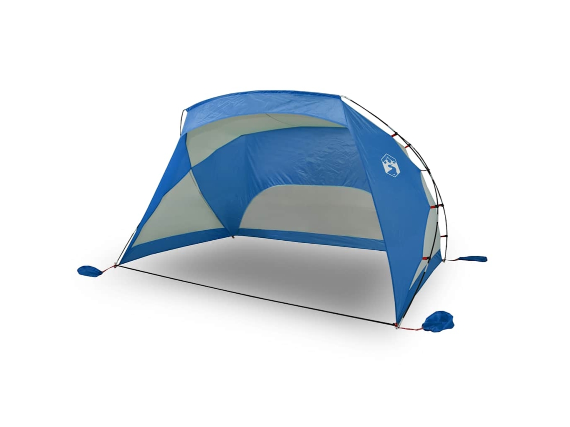 VIDAXL Tenda de Praia 274X178X170/148 Cm 185T Tafetá Azul-Ciano