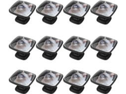 Puxadores Quadrados Para Gavetas De Cômoda, Puxadores Para Armários De Cozinha, 12 Peças, Gato De Olhos Azuis, Puxadores
