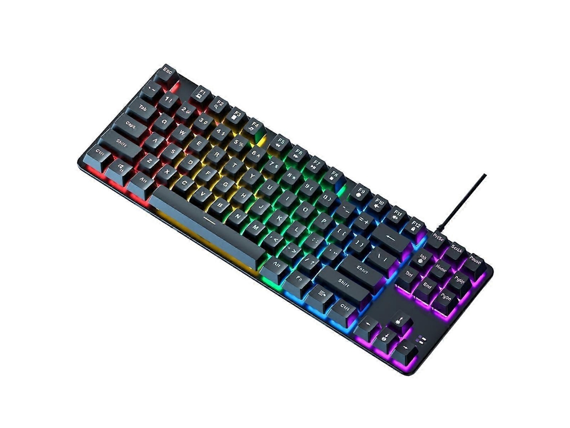 Teclado Mecânico De 87 Teclas Green Axis Para Jogos Com Fio E Retroiluminação Colorida Para Pc E Laptop Ly Ebike