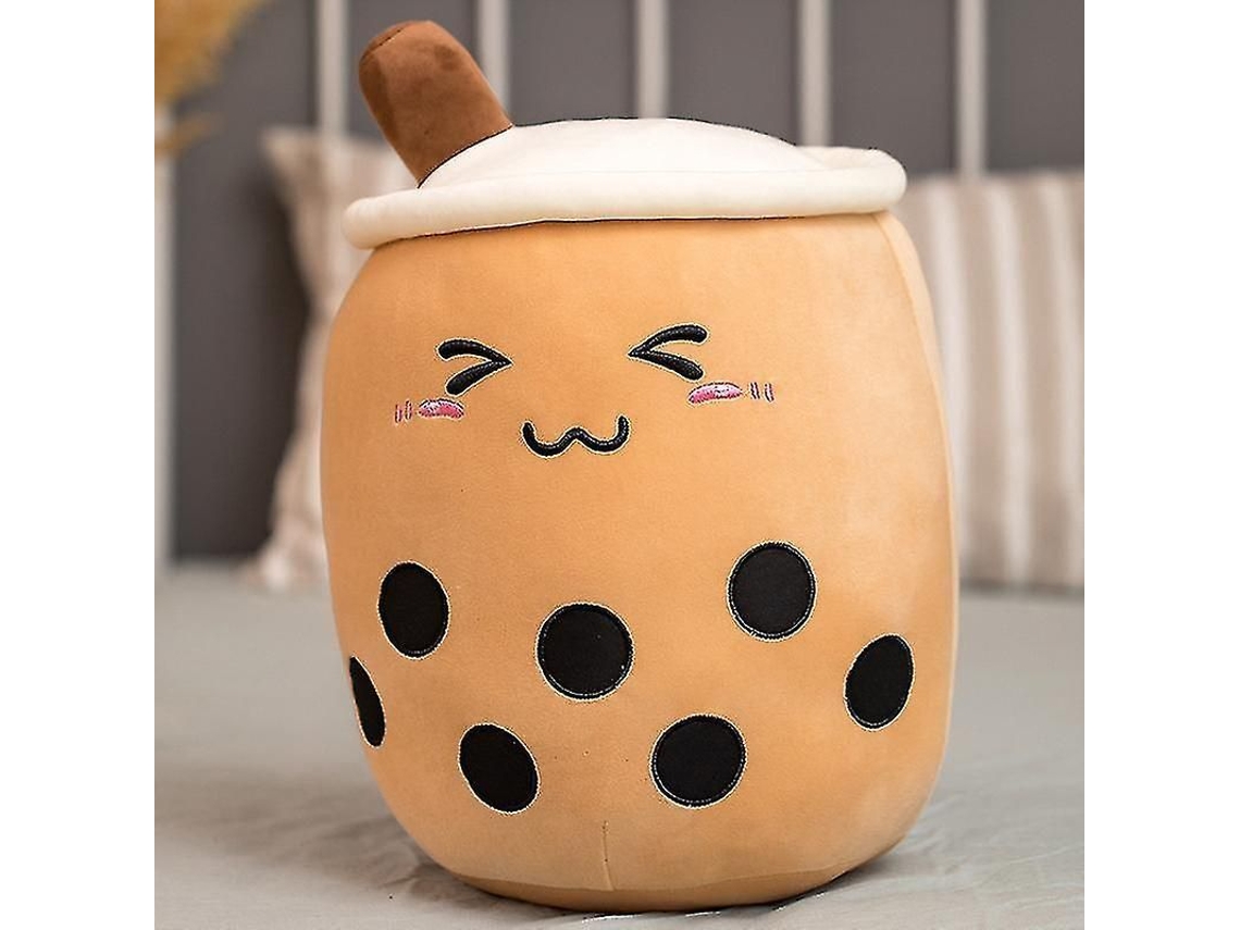 2026 muñeco Peluche de Té de Bolhas com Rosto Sorridente 24/35/50/70cm para Decoração Presente Travesseiro