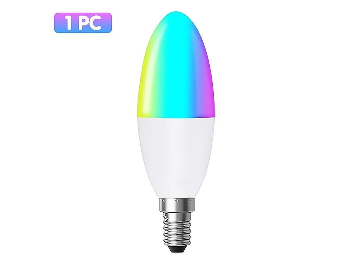 Lâmpada Inteligente Zigbee E14 Led Tuya Rgbcw Ajustável Compatível com Alexa/google Home