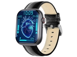 Relógio Inteligente F70 com Pulseira de Couro, Monitor de Glicose no Sangue, Monitor de Sono e Respiração, Relógio Esportivo. Bicicleta Elétrica Ly