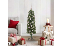 Vidaxl Árvore De Natal Artificial Verde 120 Cm Pvc E Aço E Plástico