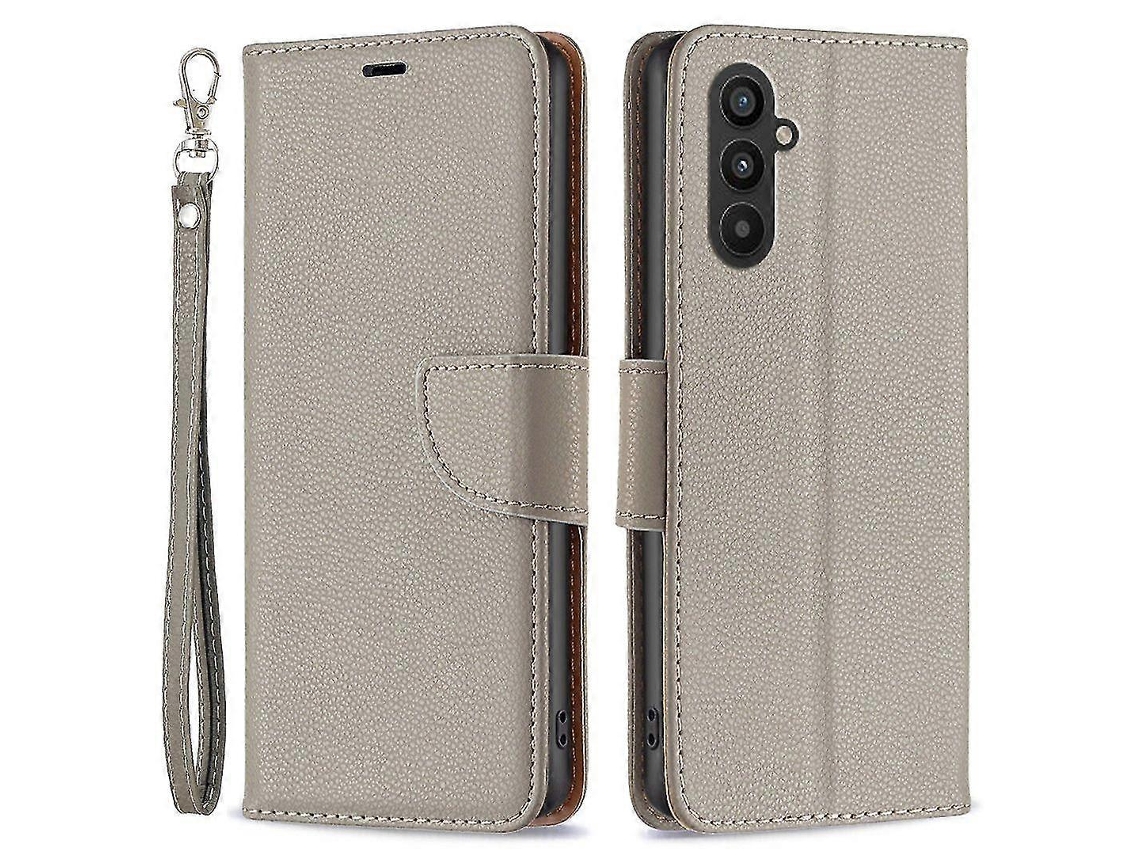 Capa Carteira Para Samsung Galaxy A25 5g Com Textura De Lichia, Suporte, Proteção Contra Quedas E Alça.