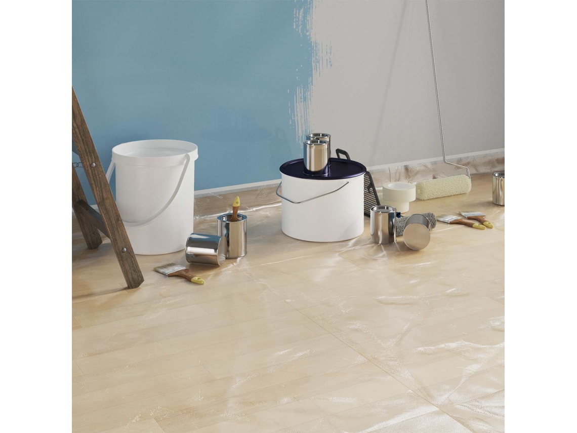 Vidaxl Lona De Poeira Com Fita Adesiva 12 Unid. Transparente Hdpe