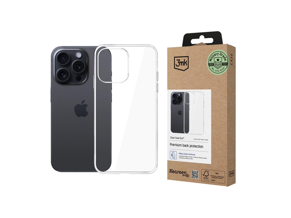 Capa Transparente 3mk Para Iphone 15 Pro Com Certificação Magnética Ecológica