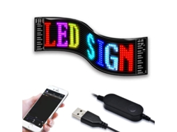 Placa De Matrícula Led 7x17cm, Placa Led Programável, Painel De Matriz Flexível Por Aplicação Bluetooth, Display Led E Placa De Sinalização Para Lojas