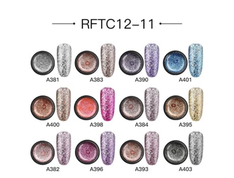 Unha Polonês 12 Pçs/set Arco Íris Brilhante Gel Manicure Conjunto Glitter Acrílico Unhas Kit Para Manicure Rosalind