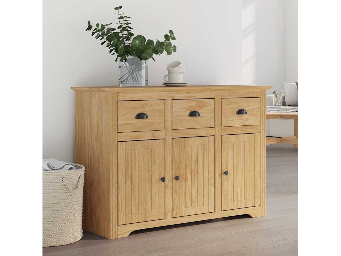 Vidaxl Buffet Bodo Marrom Mel 115,5 X 44 X 80 Cm Derivados De Madeira