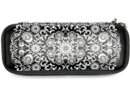 Bolsa organizadora circular com estampa de mandala, grande capacidade, organizador de canetinhas, essencial, mochila escolar, bolsa