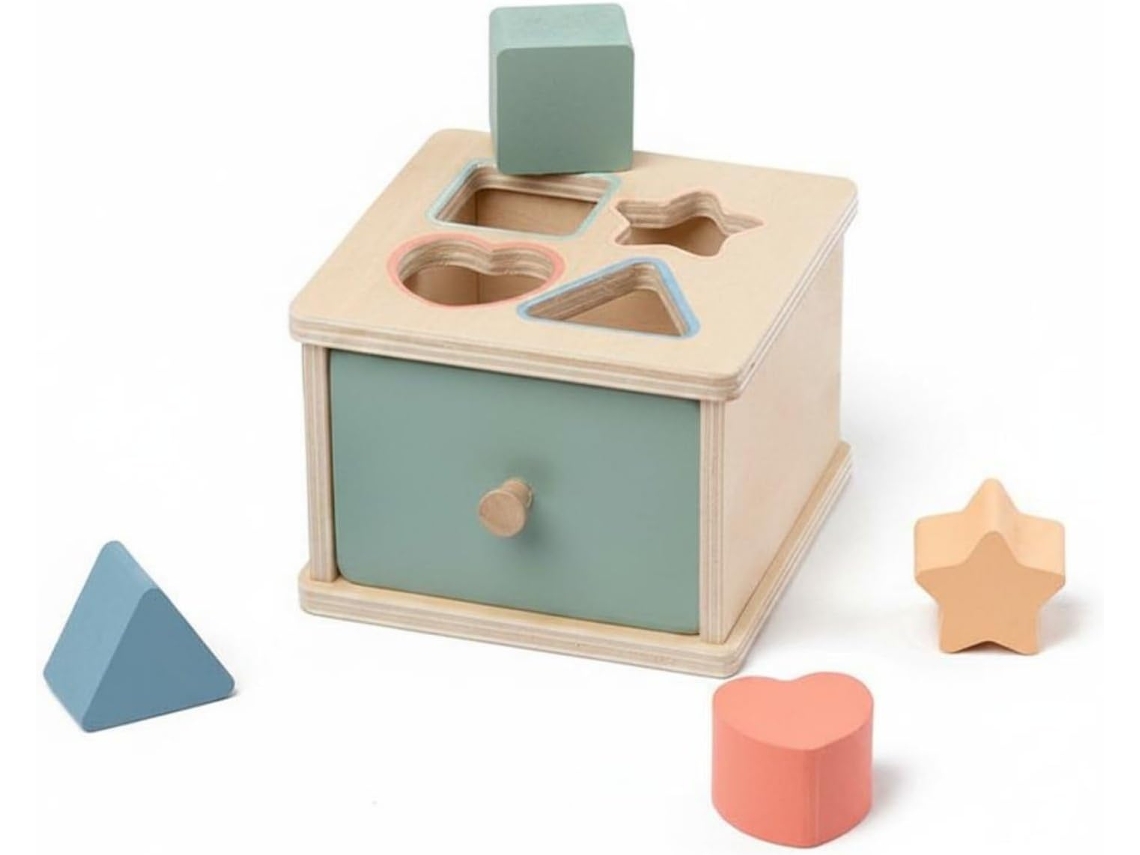 Brinquedo Educativo Infantil De Encaixe Formas, Caixa Quebra-cabeça
