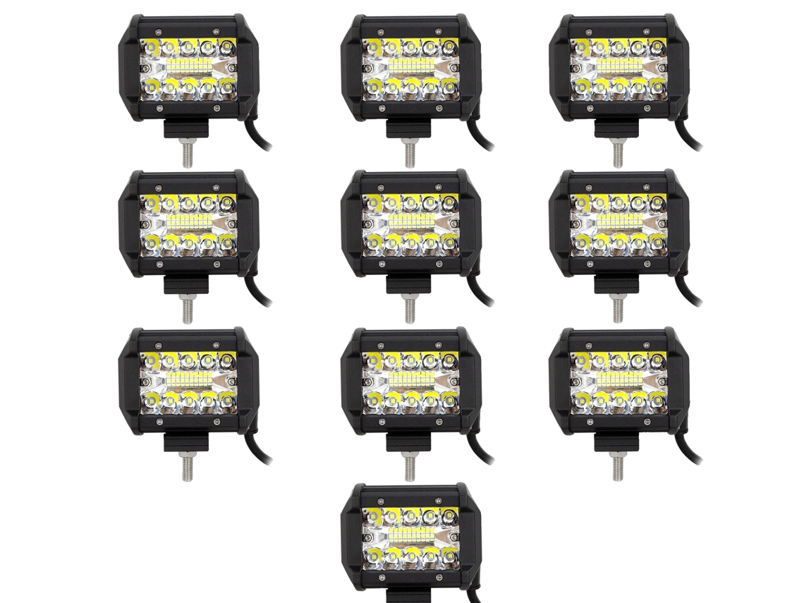 Lanterna De Trabalho Led, Brilho De 60w, À Prova Dágua Ip67, Ajuste Universal,10pcs Spot Beam Oem