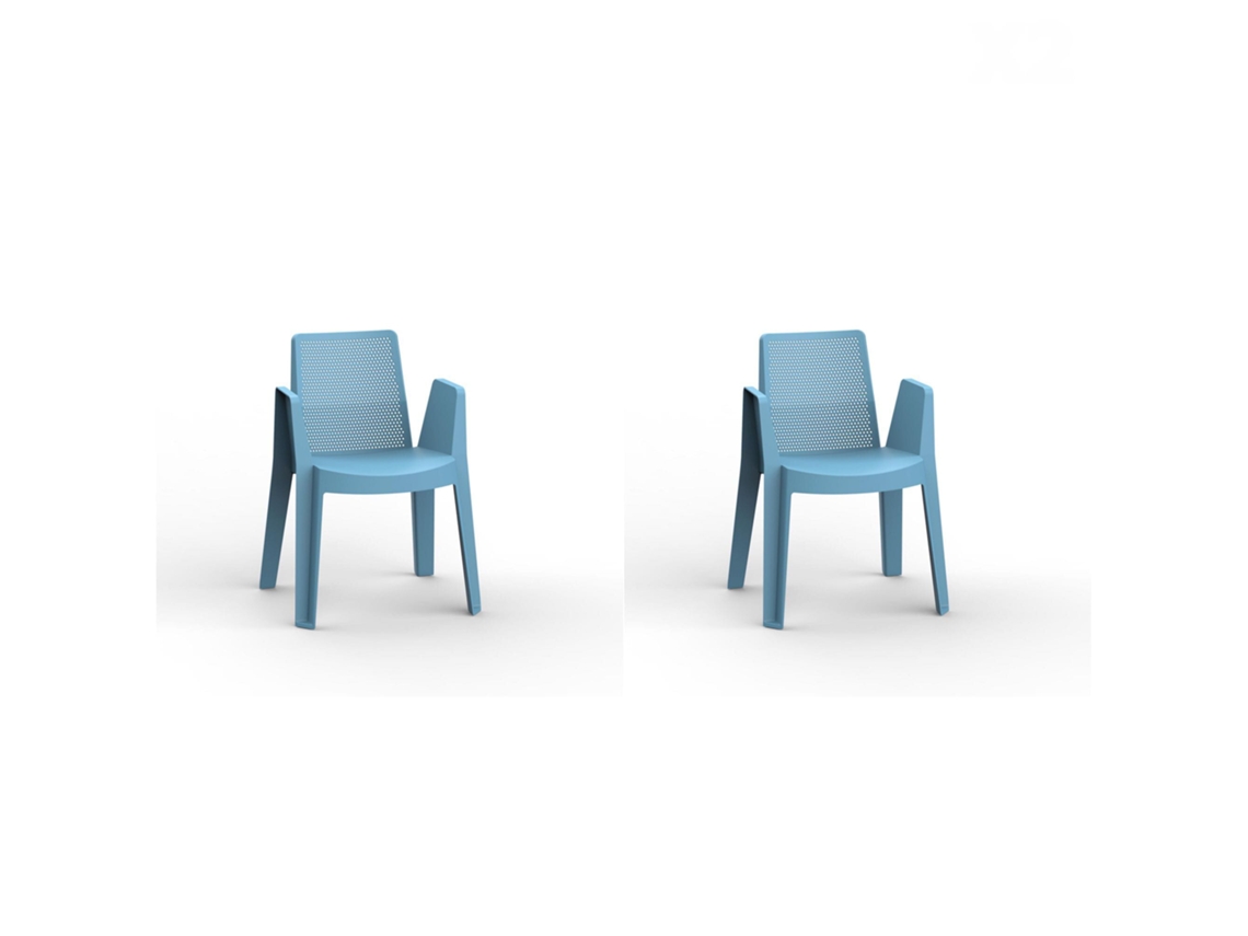 Set 2 Poltronas Interior, Exterior Azul Antigo Play Garbar