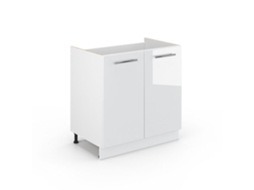 Armário baixo Vicco Fame-Line, branco alto brilho, 80 cm sem bancada