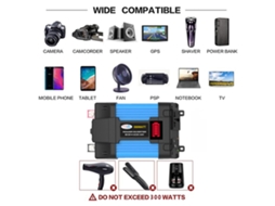 Inversor de Energia 500w 12v para 110v com Usb Primerox