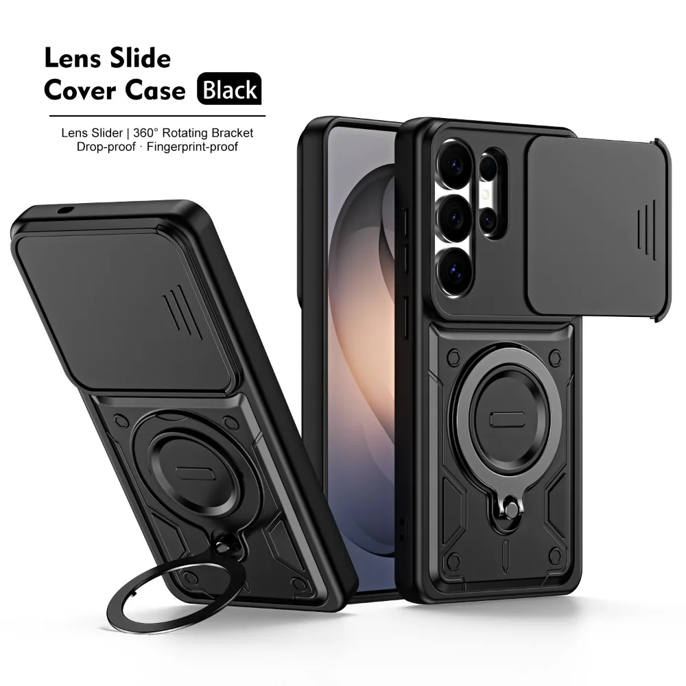 (preto, Galaxy A57) Capa Protetora Luxuosa, Fosca E Resistente A Impactos, Com Suporte Para Carregamento Sem Fio Magnético.