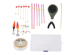 Mali kit de Vara de Pesca no Gelo Mini com Molinete e Acessórios Portátil para Inverno Od Green