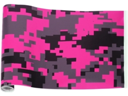 Adesivo De Vinil Rosa Camuflado, 152 X 30 Cm, Brilhante, À Prova D'água, Para Uso Externo.