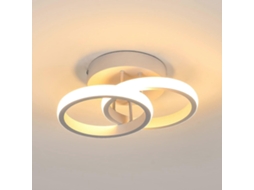 Rebe lámpara de Techo Led Moderna 20w Diseño de Doble Círculo Cruz Aluminio Iluminación Interior Salón Dormitorio Oficina