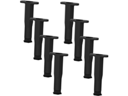 Tehaux Conjunto De 8 Pés Telescópicos Ajustáveis Para Móveis, Suporte De Plástico Para Cama, Sofá, Cômoda, Mesa E