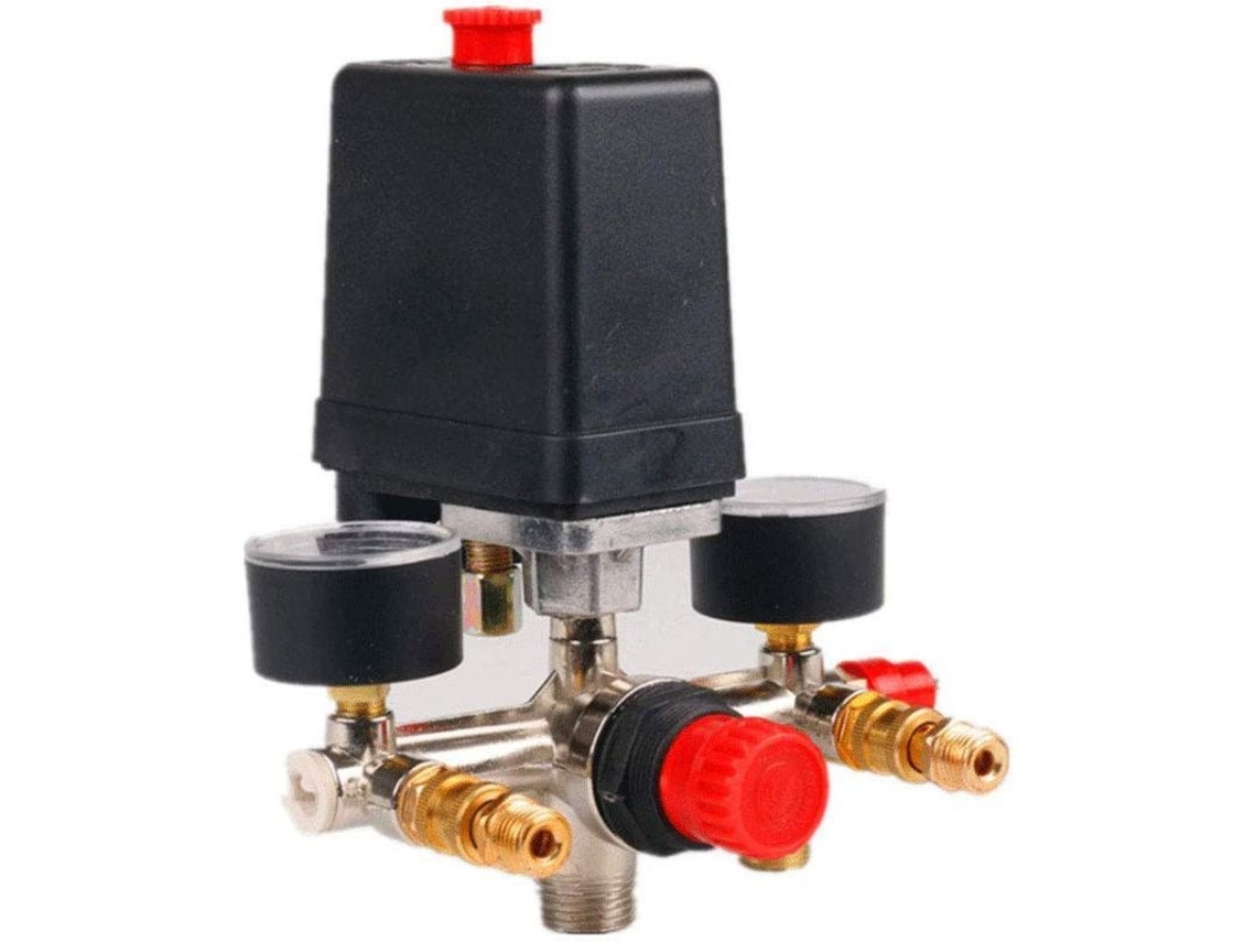 Suporte de Interruptor de Pressão com Manômetro e Válvula de Segurança