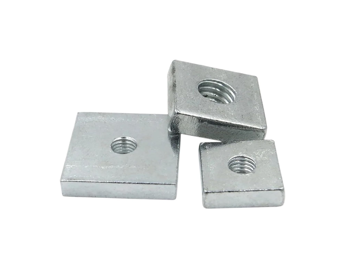 20 Peças 40 M3 M4 M5 M6 Porca De Bloco Quadrado Fino Em Aço Carbono Galvanizado, M4x12x12x2mm