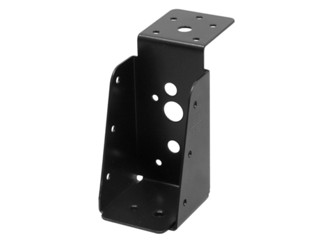Suporte de Vigas Preto com Lábio Galvanizado para Vigas de 5 X 10 Cm Por Peça WOVAR