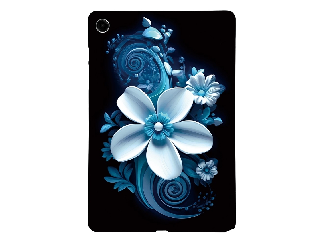 Capa para Samsung Galaxy Tab A11+ com estampa de orquídea, fina e em TPU.