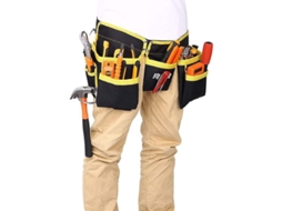Cinturón De Ferramentas Com 11 Bolsos, Tela Oxford Impermeável, Correias Ajustáveis Para Eletricistas, Carpinteiros E Construções