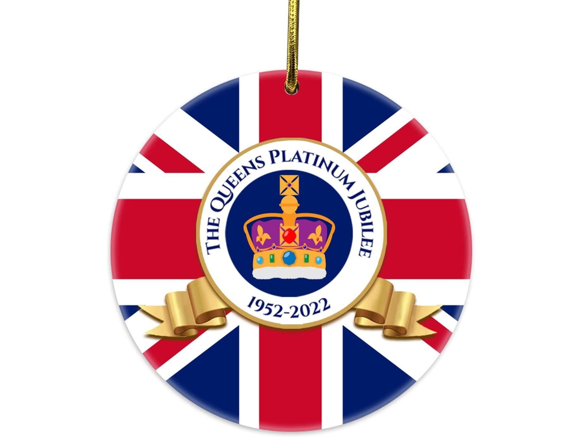 Pingente Comemorativo 70 Anos Rainha Britânica Coroa Decorativo