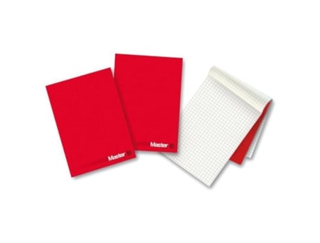 Caderno e bloco PIGNA Master A4 99 folhas vermelho