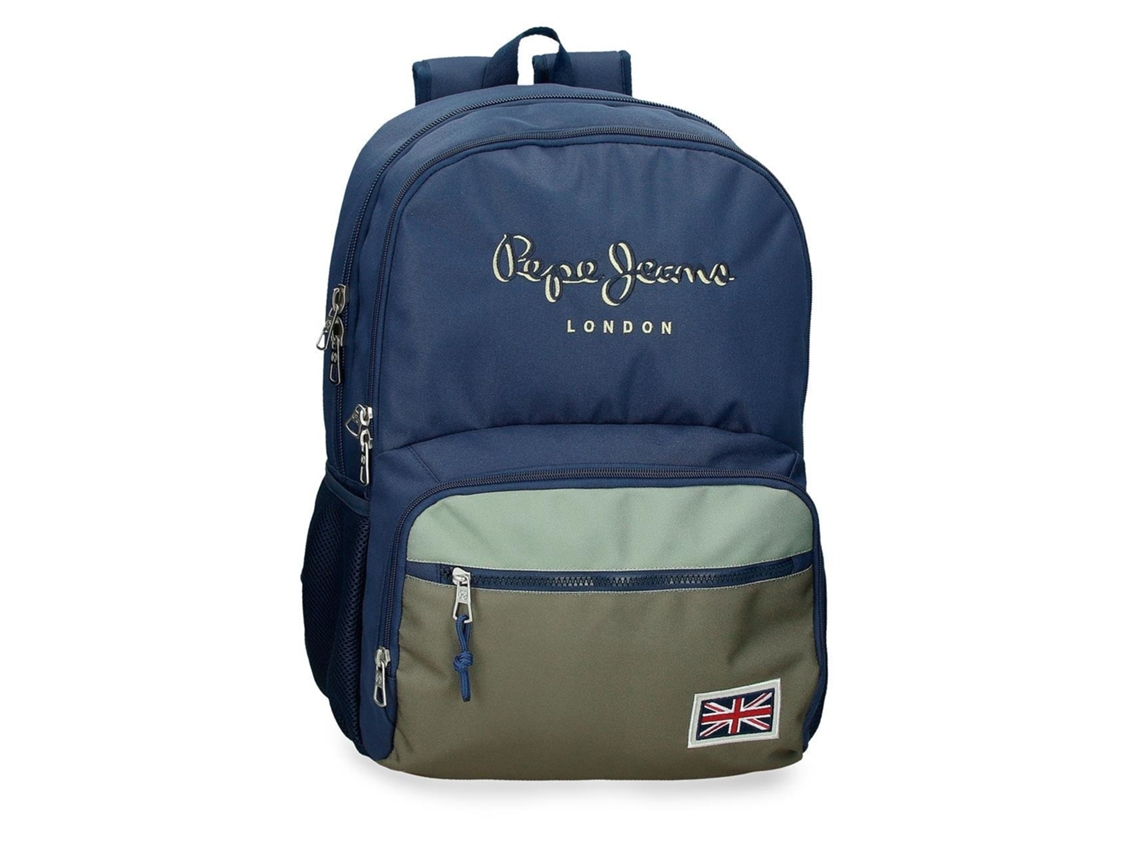 Mochila Escolar Adap. 46cm 2c Pepe Jeans Arwyn Azul Marinho