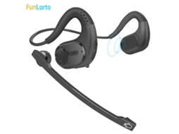 Fones de Ouvido Bluetooth com Microfone Removível, Design Aberto, Cancelamento de Ruído MDUG