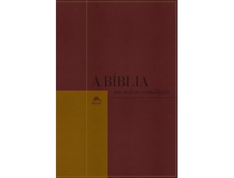Livro Bíblia Nvi Em Ordem Cronológica - Capa Luxo Vermelho/Mostarda de Edward Reese (Português)