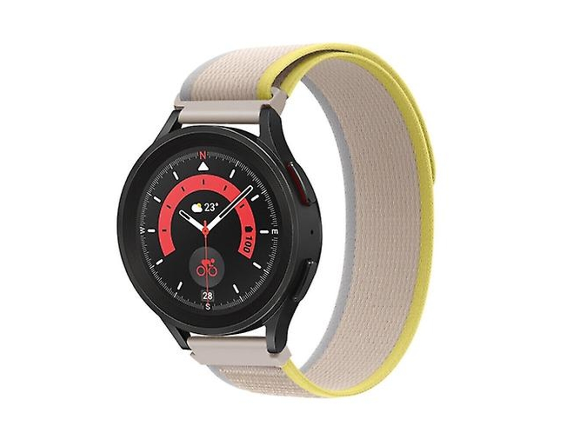 Bracelete de Smartwatch para Garmin Venu 2 Plus / Sq 2 20Mm Faixa de Relógio de Nylon com Laço Universal Bege Branco VENISYMLIS
