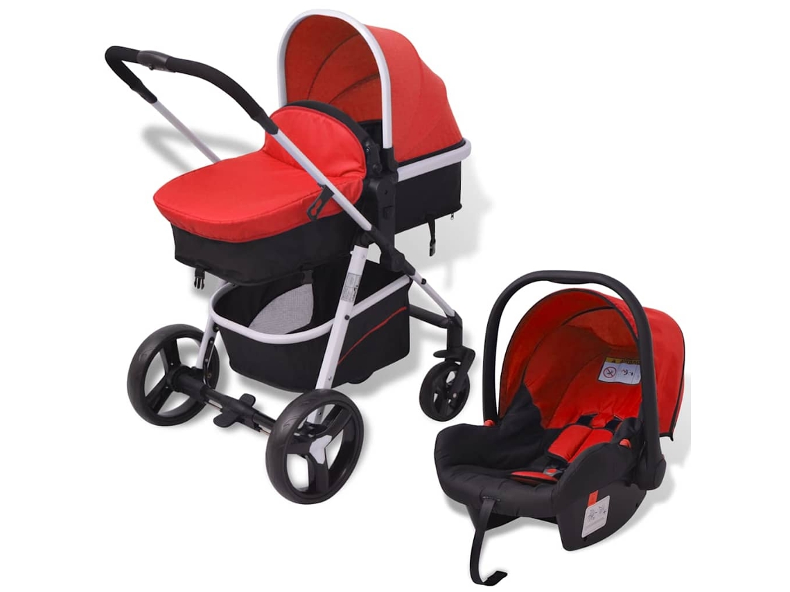 Pushchair, Baby Carrier Vidaxl Vermelho Alumínio