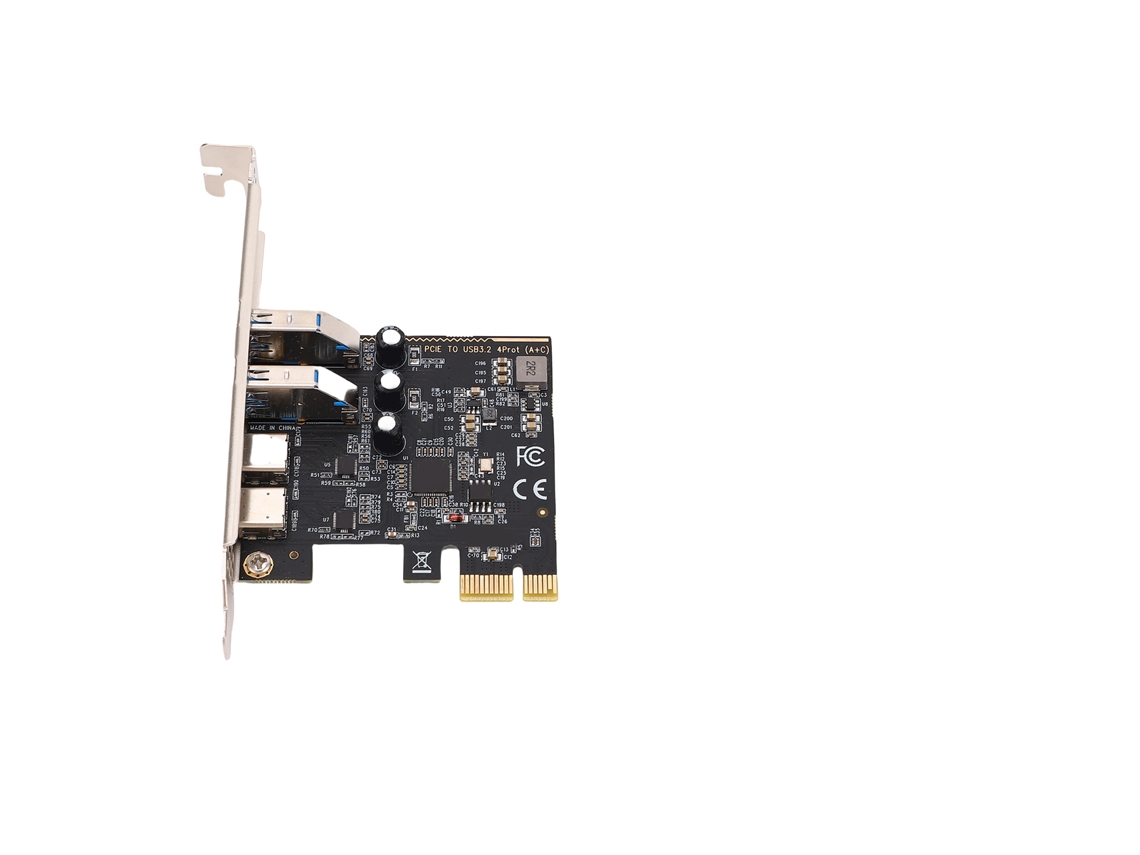 Placa De Expansão Pcie Para Usb 3.0 Tipo C 5gbps 2 Tipo C 3.1 2 Portas Usb 3.0 Para Pc