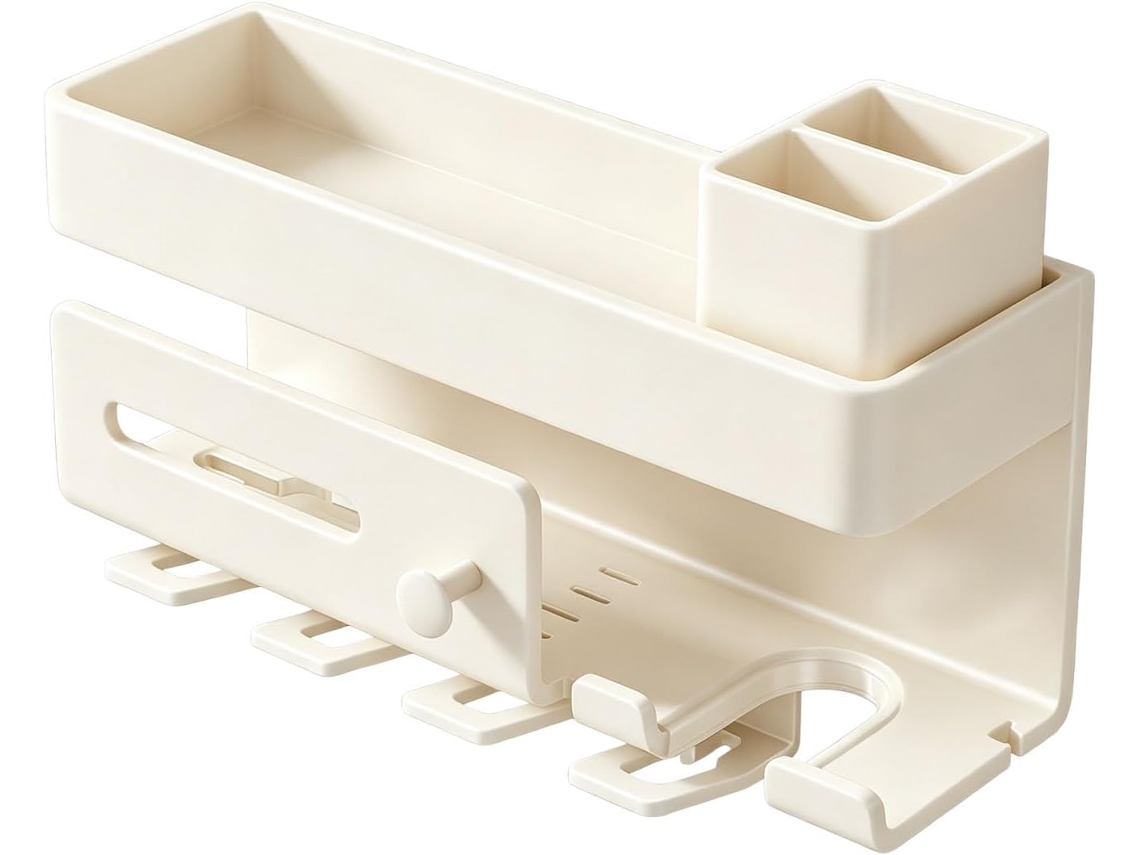 Organizador De Parede Metal Para Banheiro Apartamento, Ideal Para Artigos De Higiene Pessoal, Prateleira Para Pia