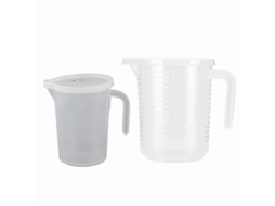 Xícaras De Medição Plástico Transparente 500ml Com Tampa