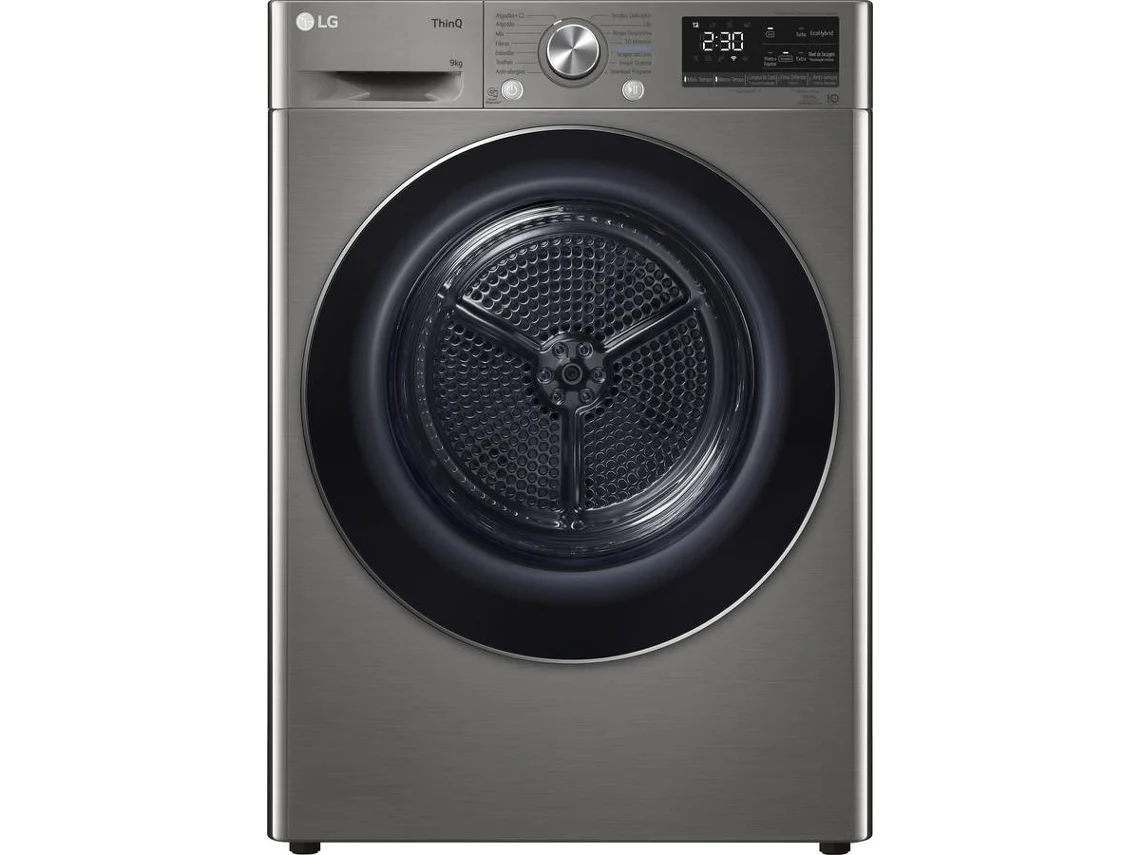 Máquina de Secar Roupa LG RH90V9PV2N (9 kg - Bomba de Calor - Inox)