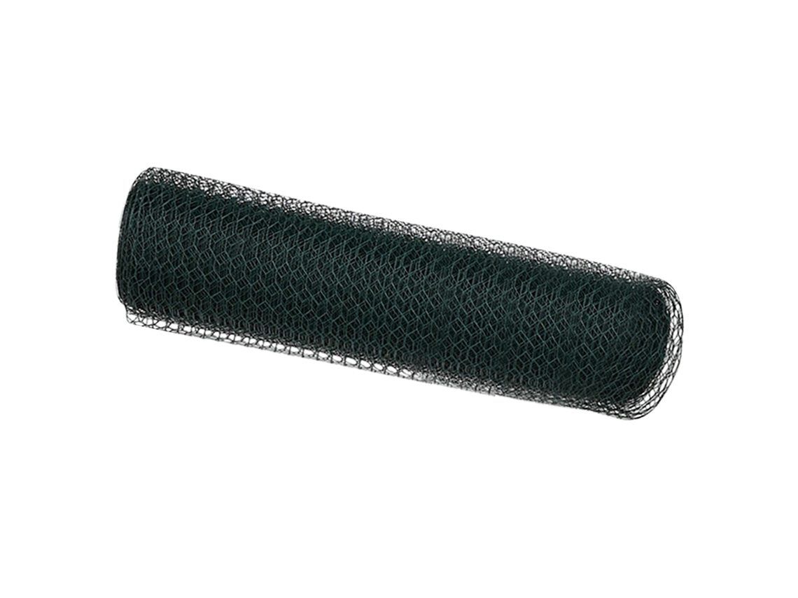 Conjunto 1 Cerca Hexagonal Vidaxl Verde Pvc (0,4 X 25 M)