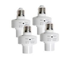 Adaptador de lâmpada inteligente E27 Wi-Fi controle por app e voz grupo 4 pacotes | S/MARCA