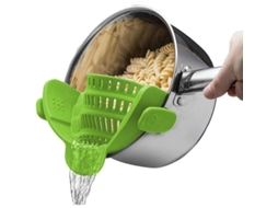 Colador De Cocina Com Abrazadeiras, Colador De Silicone Resistente Ao Calor Para Panelas E Frigideiras