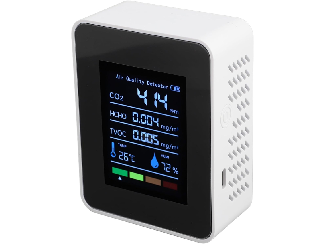 Monitor De Qualidade Do Ar, Detector De Co2 Portátil Multifuncional 5 Em 1