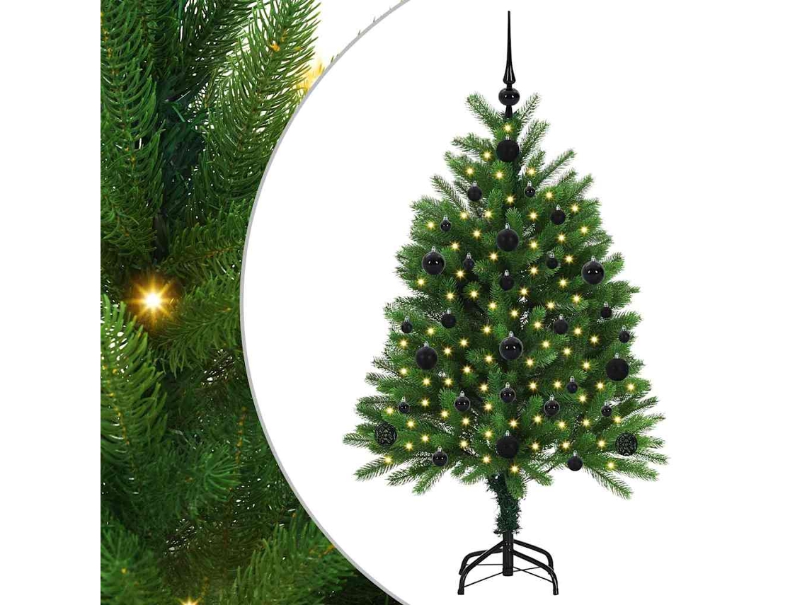 Árvore De Natal Artificial Pré Iluminada Vidaxl Verde Polietileno (120 Cm)