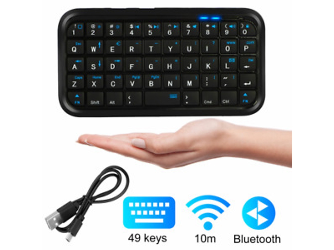 Teclado Bluetooth Sem Fio Mini Com 49 Teclas Bluetooth 3.0 Para Xbox Phone Pc Zeuxo