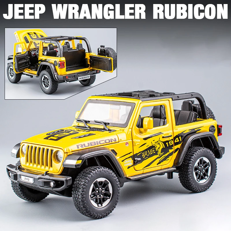 (amarelo) Miniatura De Carro Em Escala 1:20, Altamente Realista E Requintada, Feita De Liga Metálica Para Uso Off-road, Item De Colecionador.