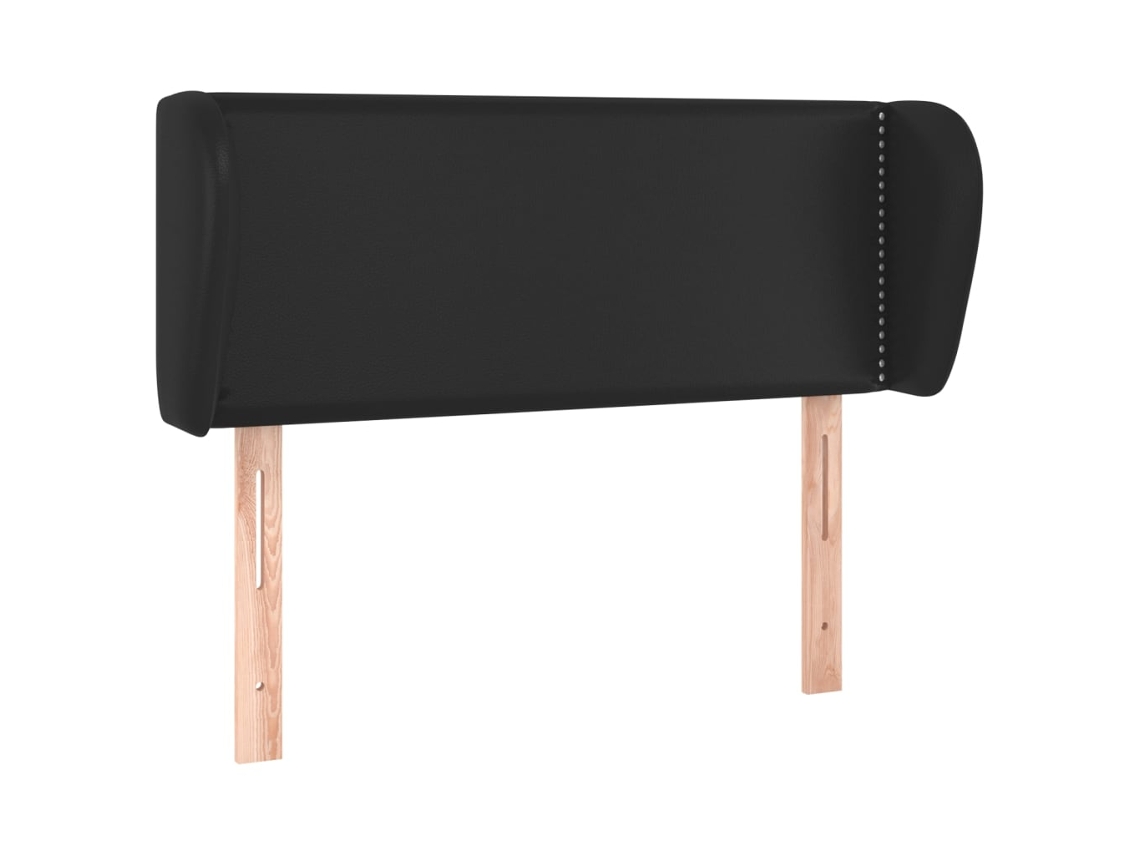 Cabeceira de Cama com Abas Couro Artificial 83x23x78/88 Cm Preto MAISON EXCLUSIVE