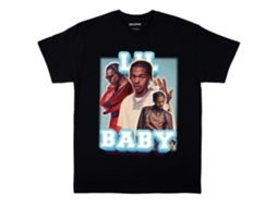 Camiseta vintage Rockinstone Lil Baby - Go Hard, preta, unissex, tamanho XL.